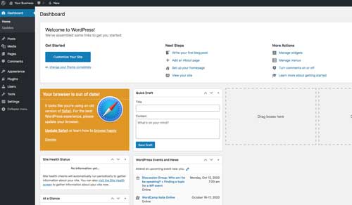 WordPress Dashboard